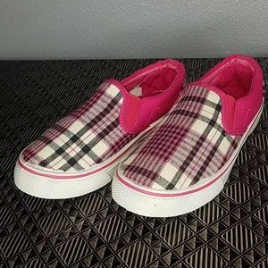New girl slip-on plaited shoes